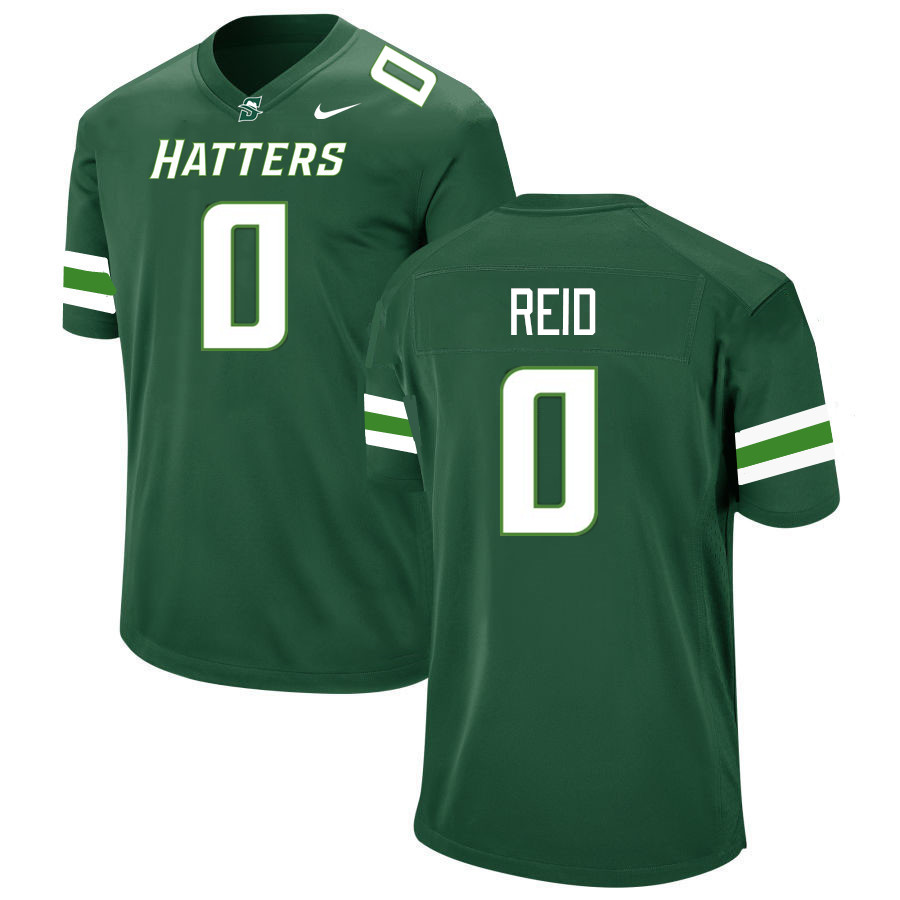 Men-Youth #0 Fermon Reid Stetson Hatters 2023 College Football Jerseys Stitched-Green